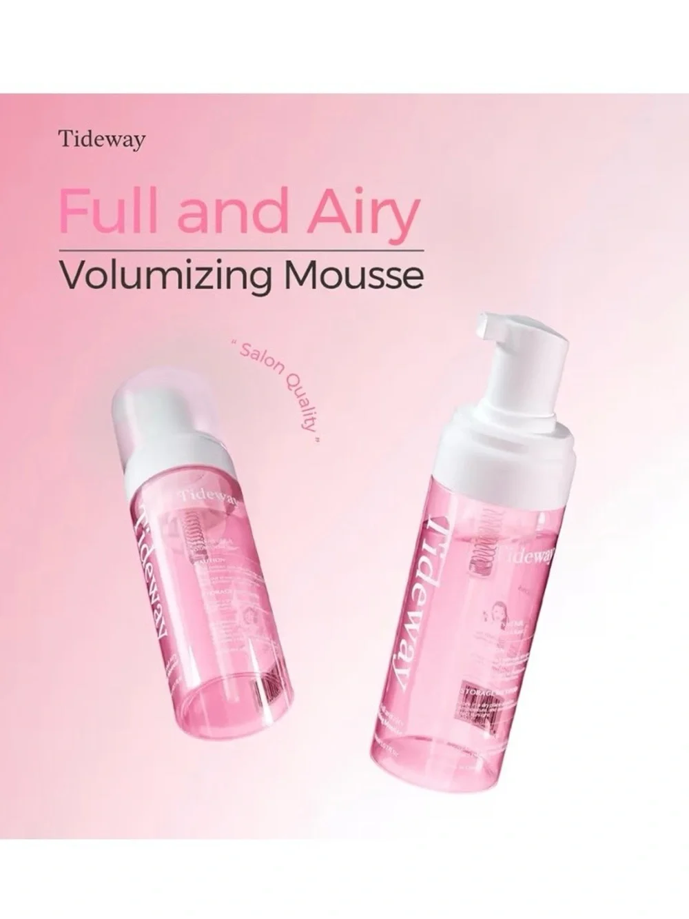 TIDEWAY Full & Airy Volumizing Hair Mousse 5 oz Anti-Frizz Volume‎ EXP 11/27